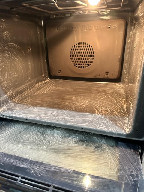 cleaning a microwave